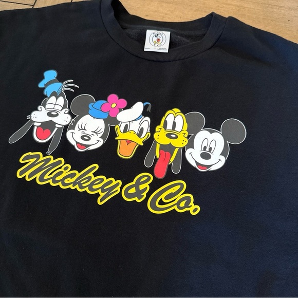 WaltDisney Mickey & Co Mickey Mouse Fab Five Sweatshirt S L Black Disney Parks - Picture 1 of 8
